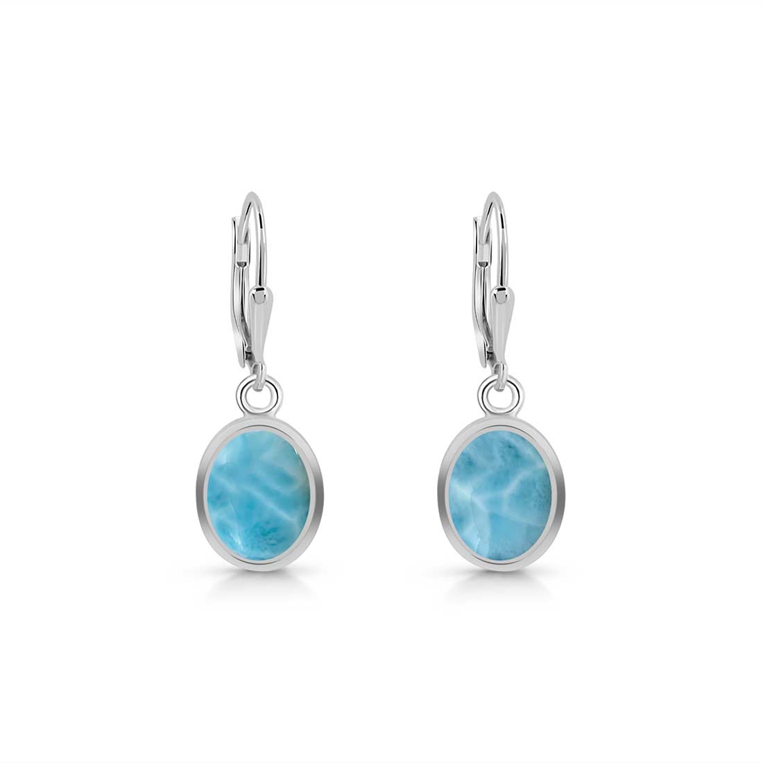 Larimar Leverback Earring-(LAR-SE-829.)